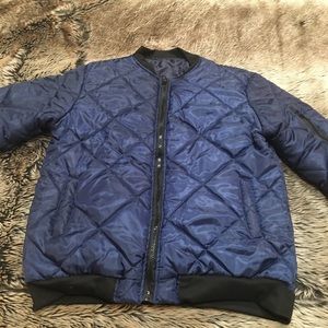 NEW❤️Garmily The Dakota Navy Quilted Bomber Jacket *Size Small*